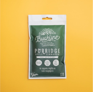 Bushline Apple & Cinnamon Porridge Single Serve 110g