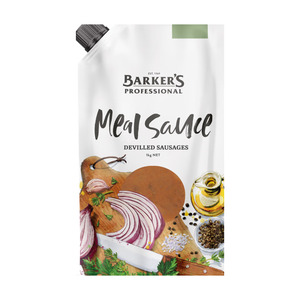 Sauce Stock Marinade: Barkers Meal Sauce Devilled Sausages 1kg