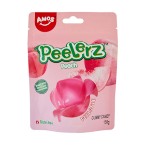 Sweets Treats: Amos Peelerz Peach Gummy Candy 150g