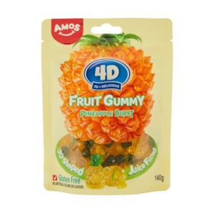 Amos 4D Fruit Gummy Pineapple Burst 150g