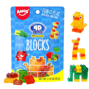 Amos 4D Gummy Blocks Candy 150g