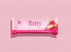 Best Seller: Betty Strawberry Cheesecake Protein Bar 52g - Bulk Buy Discount Available