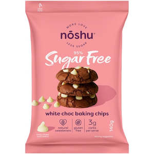 Noshu White Chocolate Baking Chips 140g - Bulk Buy Discount Available