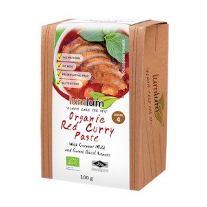 Lum Lum Pasta Sauce Bulk: Lum Lum Organic Red Curry Paste 100g - Bulk Buy Discount Available