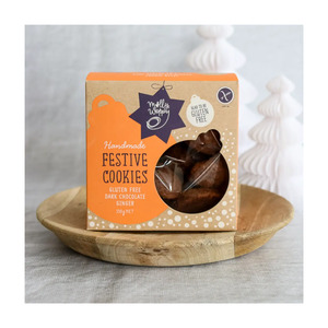 Molly Woppy Gluten Free Dark Chocolate Ginger Christmas Cookies 130g