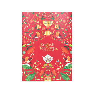 English Tea Shop Organic Advent Calendar - Sachet Book Red - 24 Tea Sachets