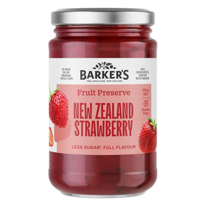 Barkers Fruit Preserve NZ Strawberry 350g
