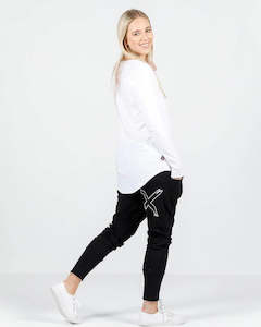 Home Lee: Apartment Pants Winter / Black With White  X Outline