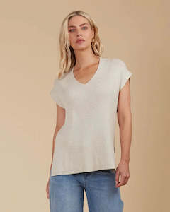 Isle Of Mine: Tala Knit Vest - Canvas