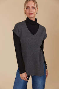 Isle Of Mine: Tala Knit Vest - Ash