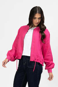 Coats: Keen Jacket/ Fuchsia / Linen