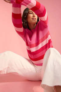Haven: Florida Stripe Jumper - Pink