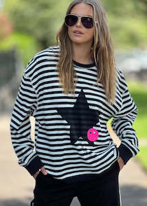 Stripe Waffle Sweat