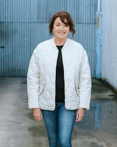 Talei Quilt Bomber / Cream