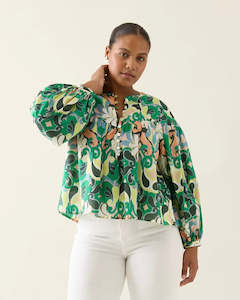 Isle Of Mine: Aurora Button Blouse - Paisley