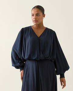 Isle Of Mine: Oline Cropped Top - Navy