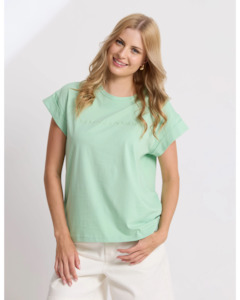 Stella Gemma: Cuff Tee - Snifter Green