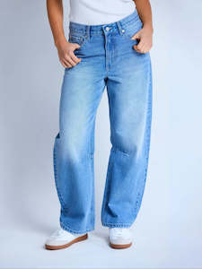 Carson Barrel Jean - Mid Blue Wash