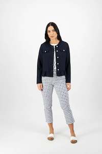 Vassalli: Jacket with Frill Hem - Ink