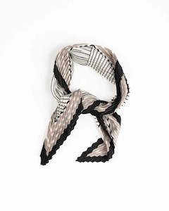 Accessories: Sienna Pleated Scarf - Black
