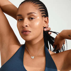 Accessories: Dune Recycled Necklace - Silver Plated - Crystal