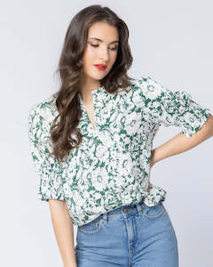 Seeking Lola: S/S Movement Blouse/ Forest Shadow