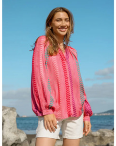 Stella Gemma: Dominica Blouse / Hot Pink