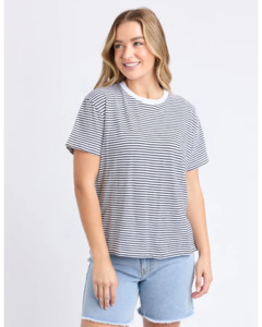 Foxwood 1: Hutch Stripe Tee / White