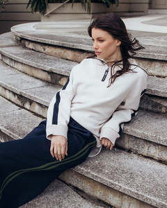 Sale: Knit Collar Crew / Bone