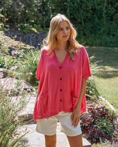 Sale: Elliot Cardigan - Raspberry