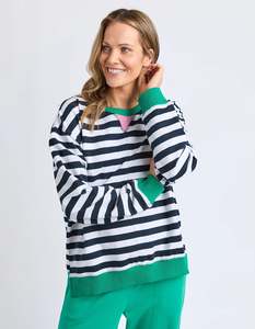 Maps Crew / Navy & White Stripe