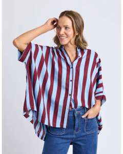 Palermo Stripe Shirt - Plum & Navy
