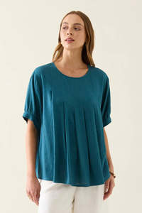 Ingrid Pleat Top / Baltic