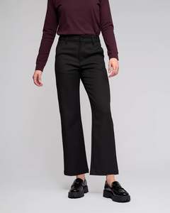 Pants: Neve Straight Leg Ankle Grazer Pant  / Black