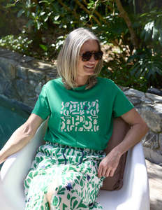 Stella Gemma: Ace Tee / Grass Green Geo