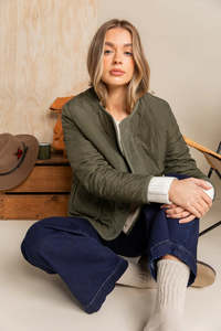 Foxwood 1: Alberta Quilted Jacket/ Winter Moss