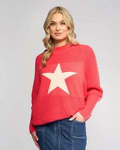 Vassalli: Star Sweater / Coral
