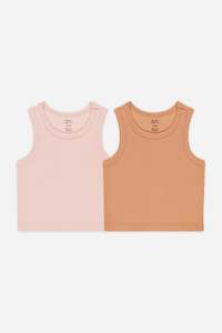 Ribbed Tank Set| Pink/Grapefruit