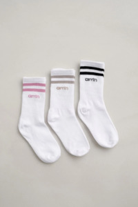 Aim High Socks 3PK | Desert Rose