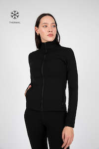 Marlow: Thermal Active Full Zip LS Top | Black