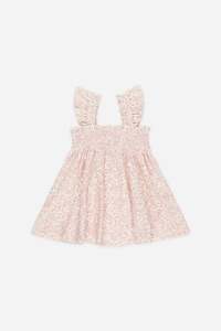 Mini Goals: Smocked Jersey Dress | Pink Blossom
