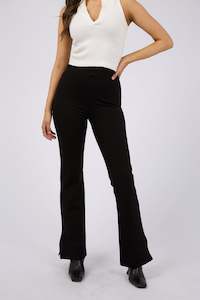 Womens Bottoms: Jenner Side Split Pant | Black