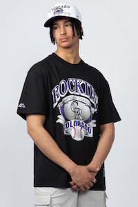 Majestic: Rockies Vintage Banner Tee | Faded Black