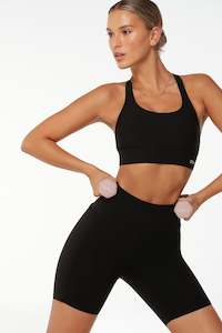 Maximum Support: Compress & Compact Sports Bra - Black