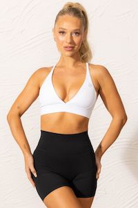 Ryderwear 1: NKD Low Neck Sports Bra | White