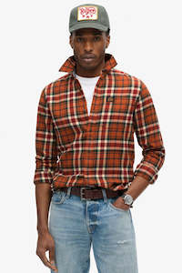 Superdry: LS Cotton Lumberjack Shirt | Oregon Check Orange