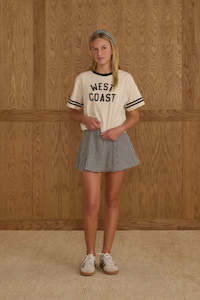 Girls Kids Clothing: Rachel Skirt| Black Gingham