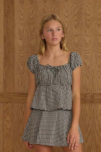 Rylan Top | Black Gingham