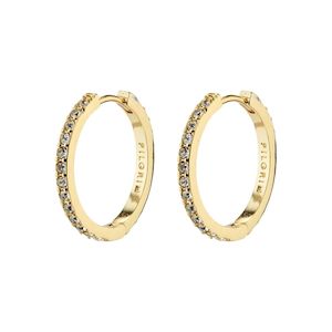 Pilgrim: Ebna Med Crystal Hoops | Gold Plated