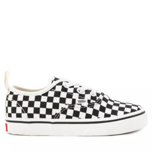 Kids Shoes: Authentic Elastic Lace Checkerboard - Marshmallow/Blk